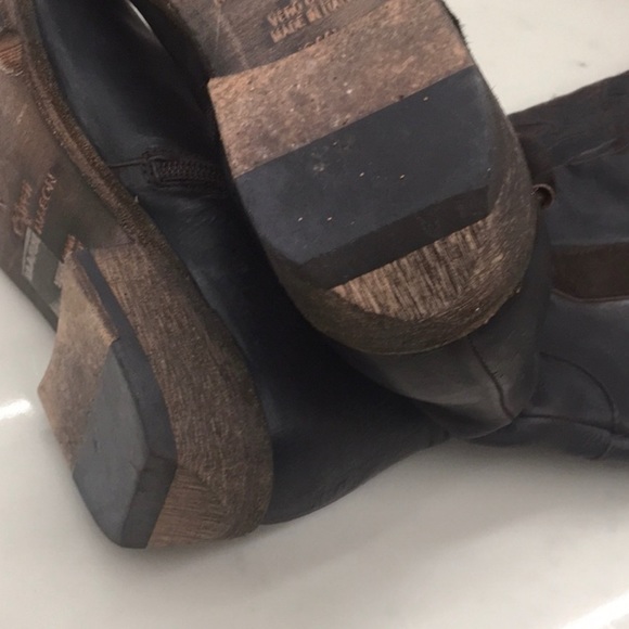 Siren by Mark Nason genuine Leather with Fur stripe down the side Boots - Picture 11 of 11